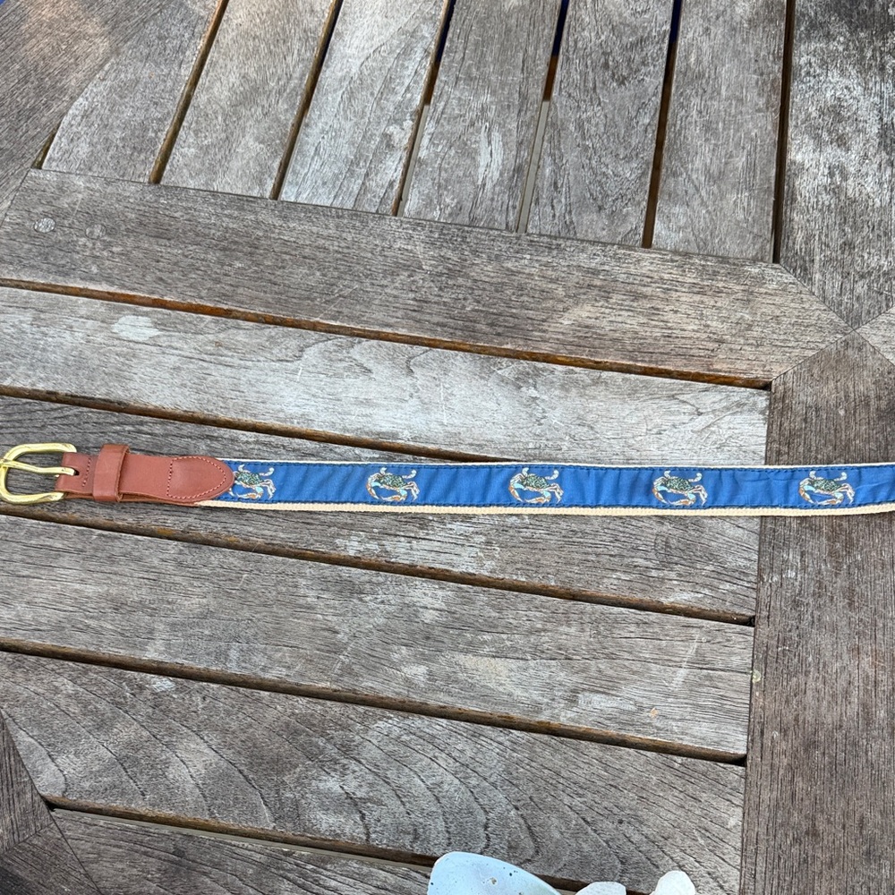 Preppy crab Men's Belt with Gold Buckle 34